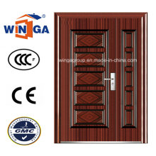 Middle Market Exterior Security Steel Metal Iron Door (W-SZ-07)